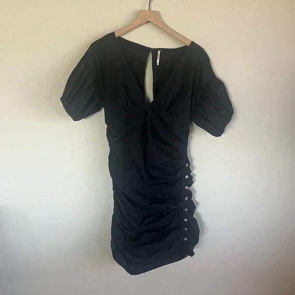 Free People Women’s Black Tastemaker Dress Size M - Picture 5 of 8